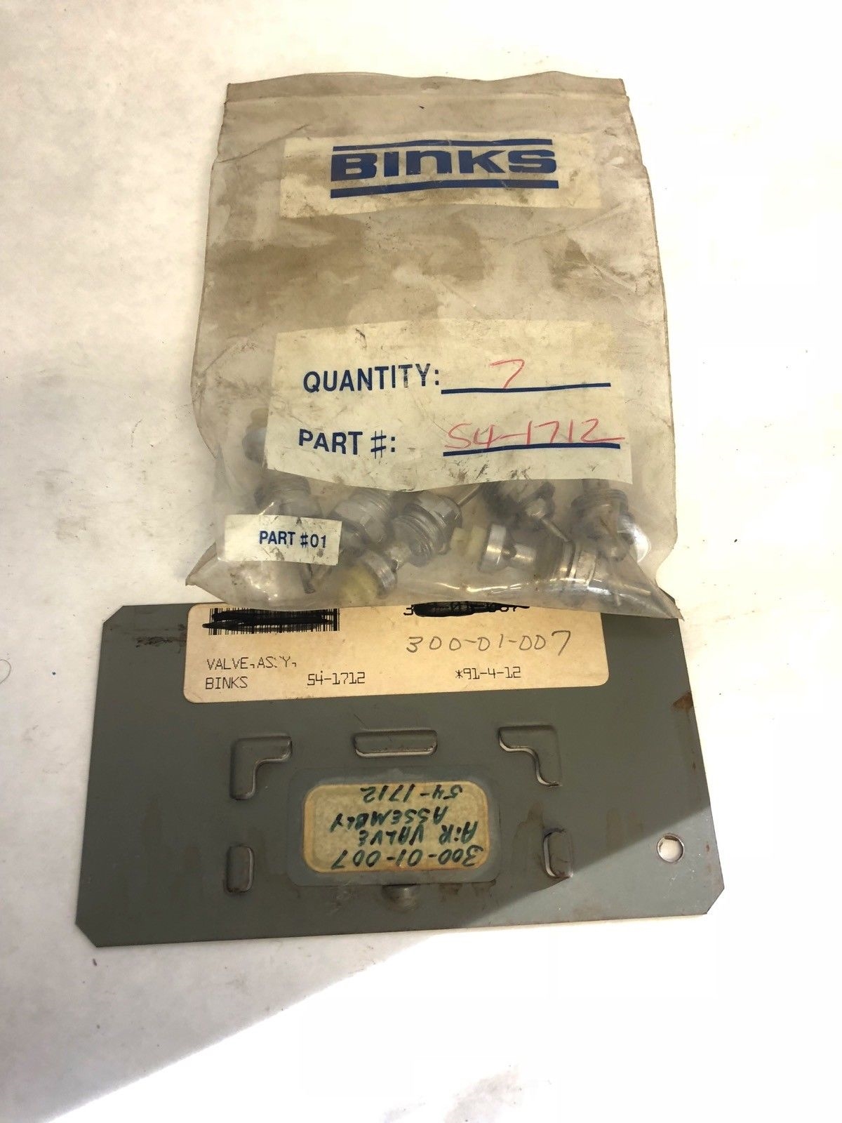 LOT OF 6 NEW BINKS 54-1712 AIR VALVE ASSEMBLY, FAST SHIP! (A739) 1