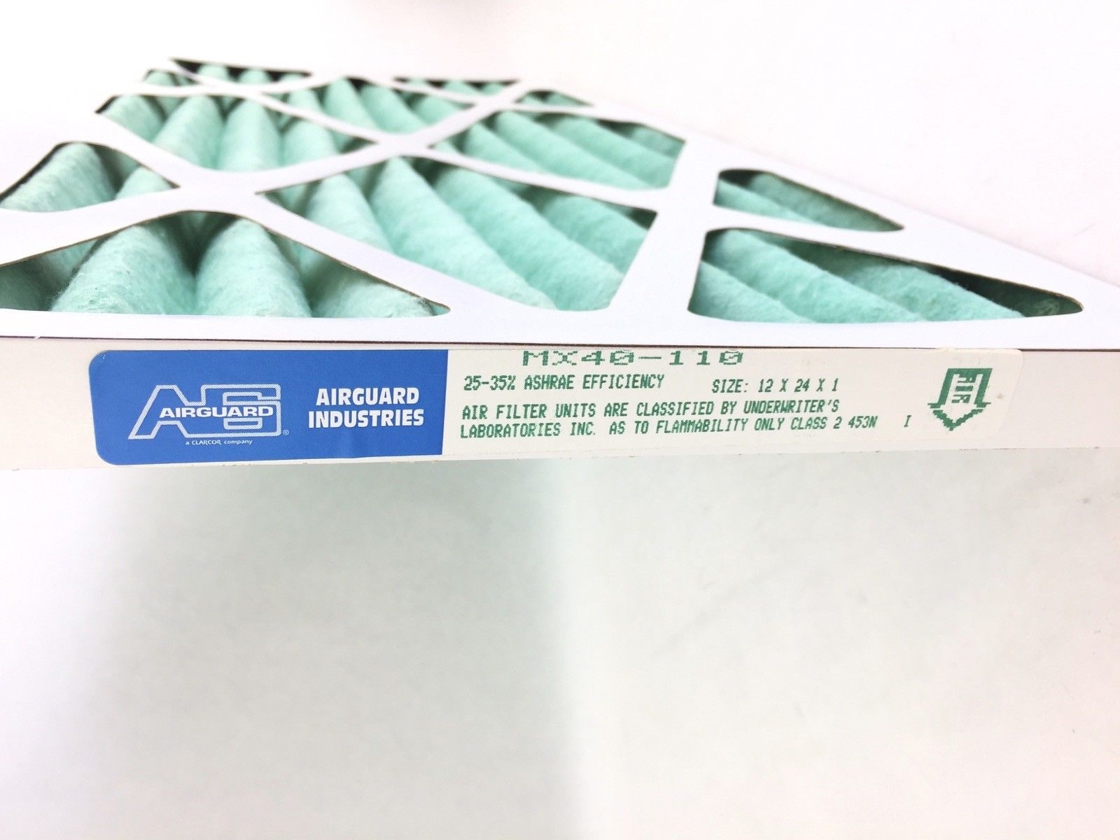AIRGUARD INDUSTRIES MX40-110 FILTERS SIZE: 12X24X1 CASE of 12 (TOL) 2