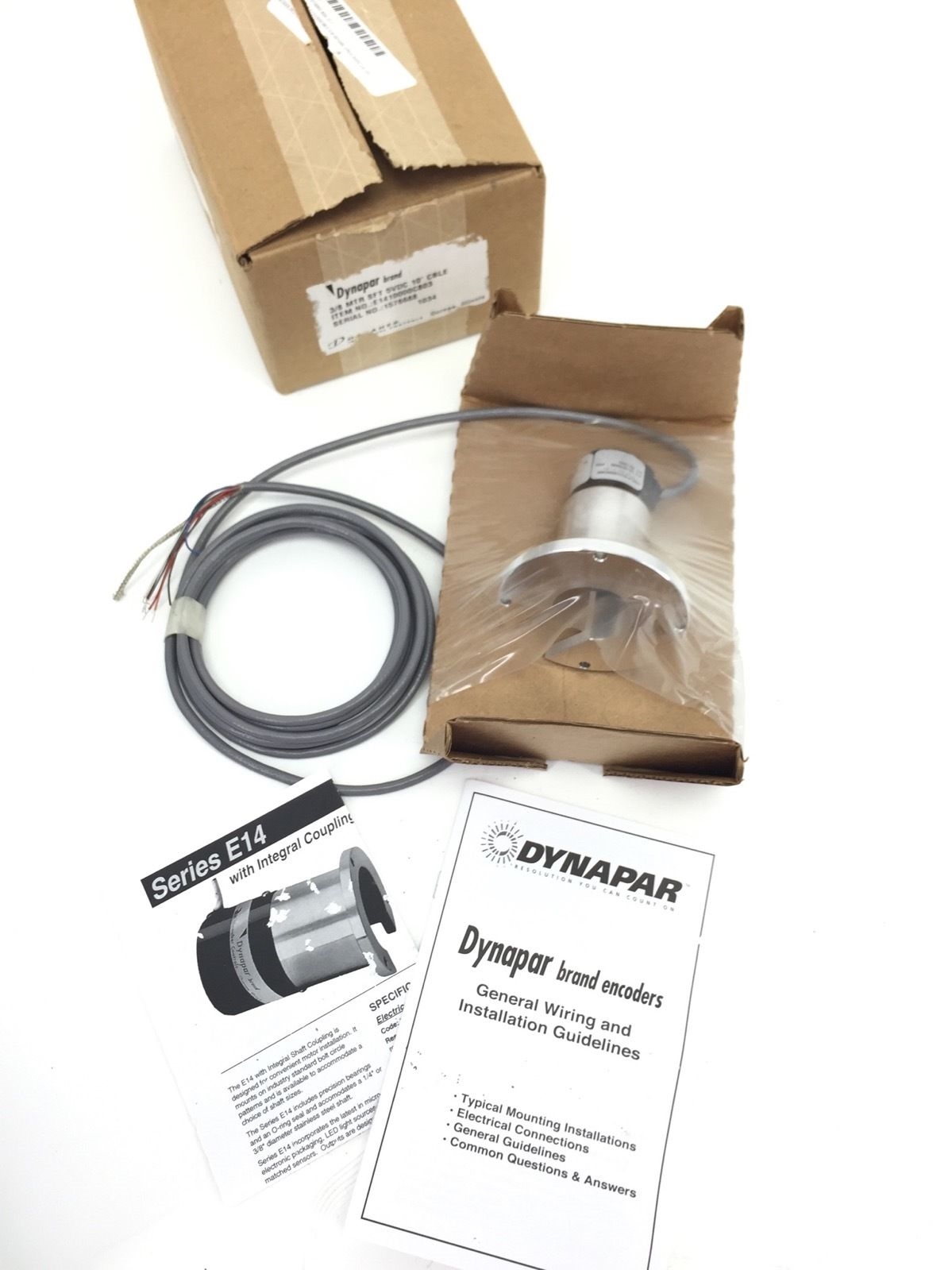 DYNAPAR ENCODER E1410000C803 3/8â? MOTOR 5VDC W/10â?? CABLE E14IC Integral (G07) 1