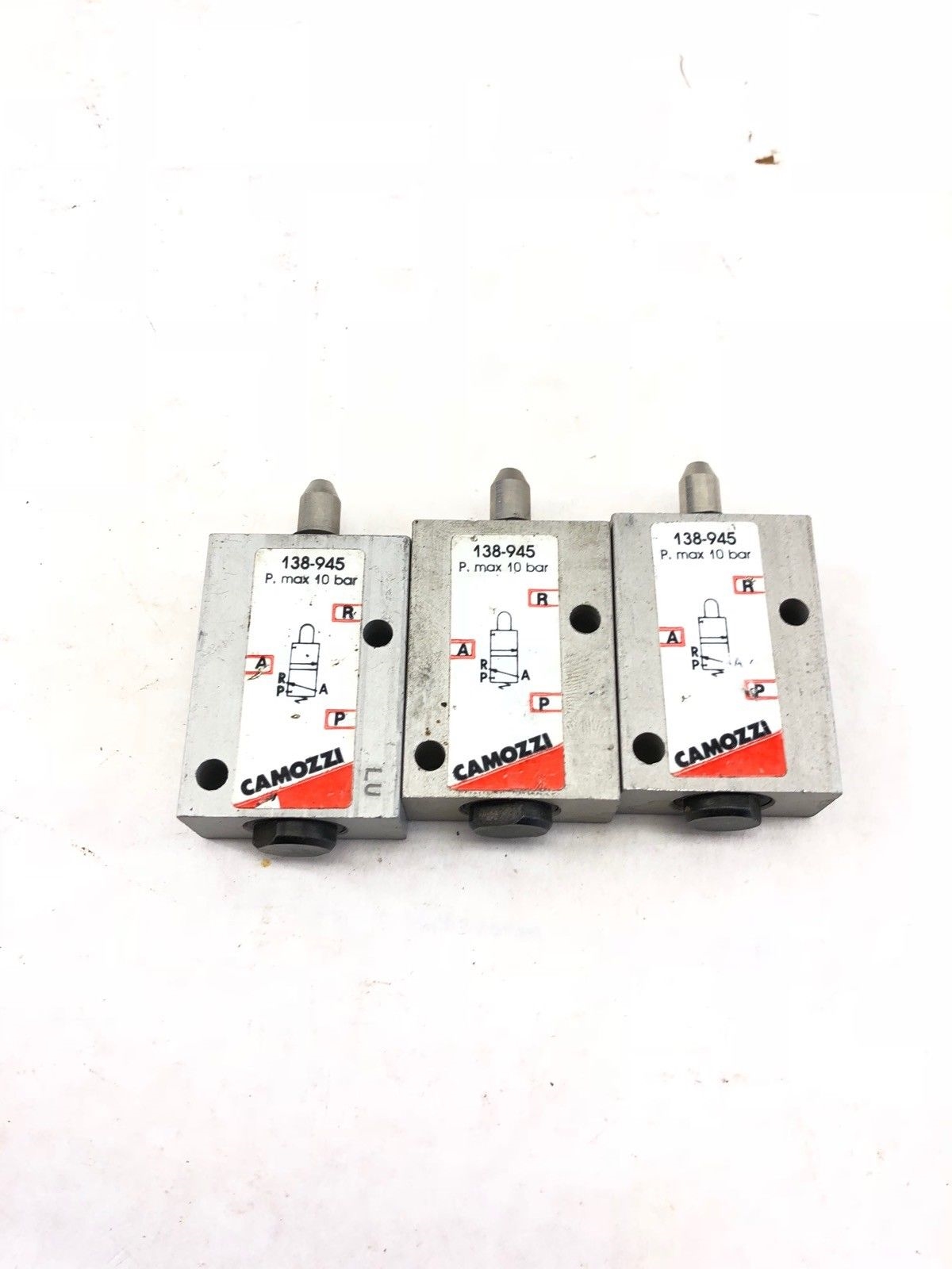 LOT OF 3 NEW CAMOZZI MECHANICAL VALVES 138-945, 10 BAR, FAST SHIP! (A845) 1