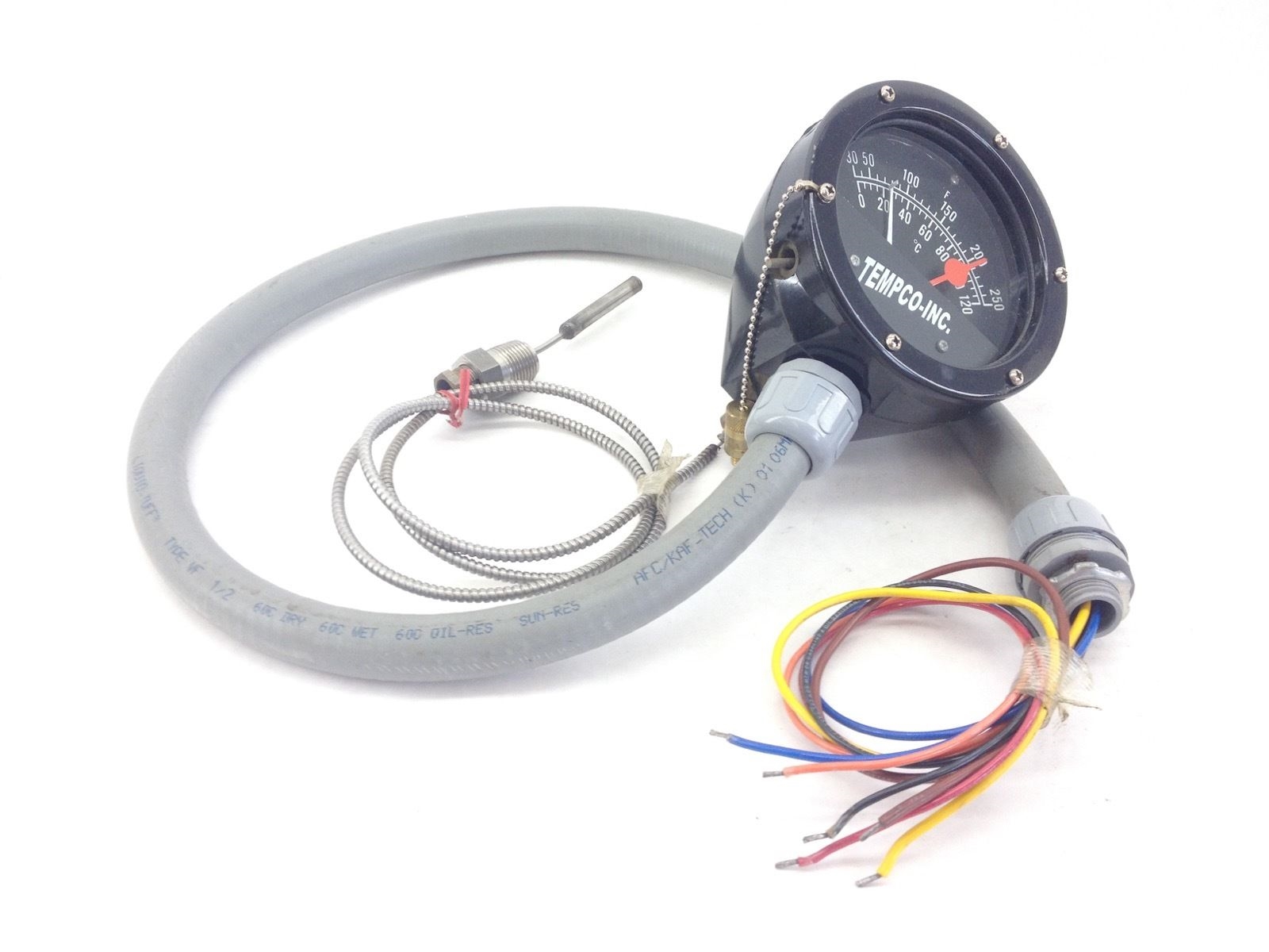 NNB! MARSHALLTOWN TEMPCO INSTRUMENTS MODEL T-2 TRANSFORMER THERMOMETER (B39) 1