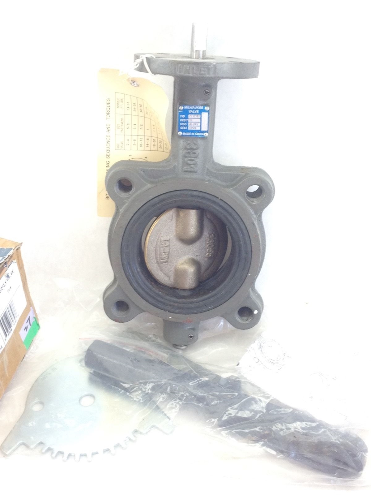 NIB! MILWAUKEE VALVE CL223E D3 BUTTERFLY VALVE 200 WOG, EPDM SEAT (B65) 1