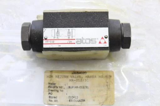 NEW! ATOS HR-012 CETOP-3 DBL PILOT OPERATED CHECK MODULE 350 BAR 60 LPM (F241) 2