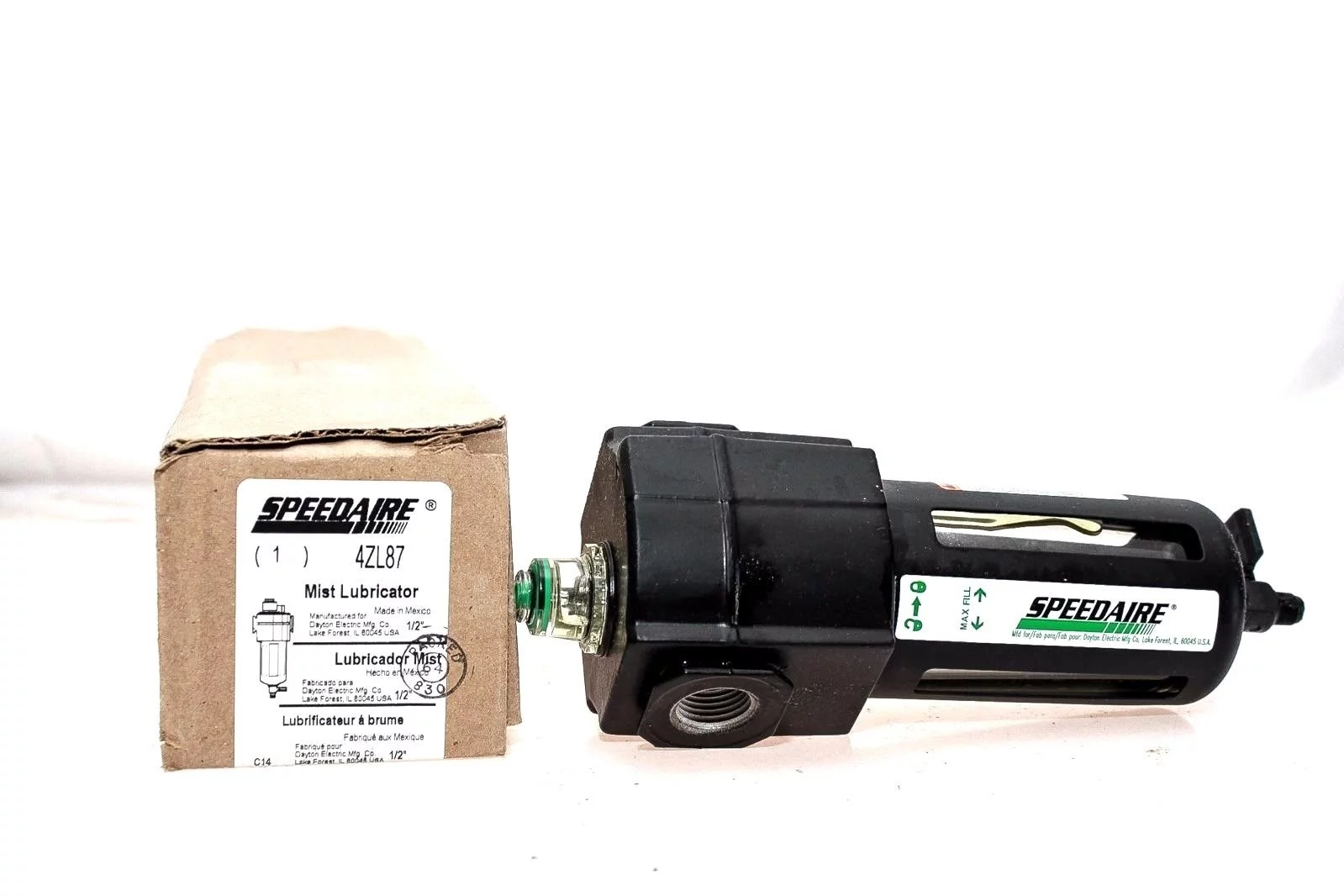 SPEEDAIRE 4ZL87 1/2â? 150PSI AIR LINE MIST LUBRICATOR! NIB! FAST SHIPPING! (B131) 1