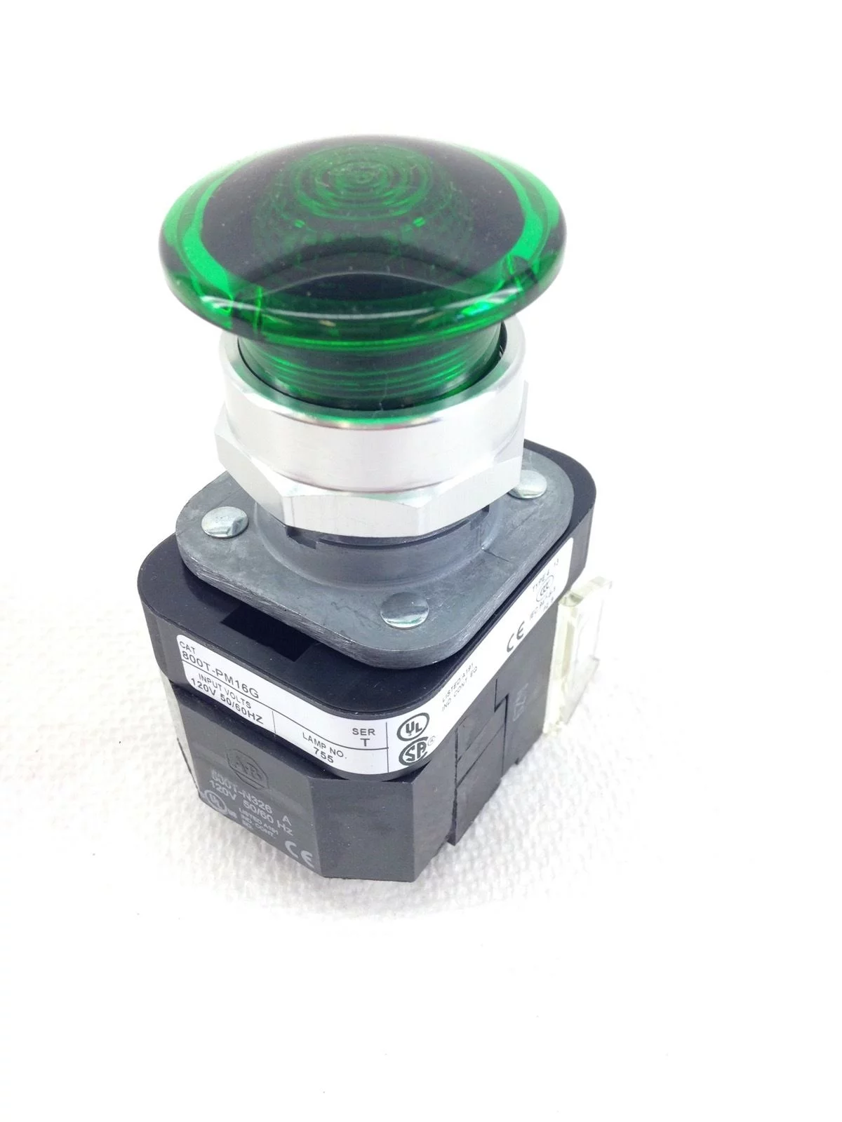 ALLEN BRADLEY 800T-PM16G GREEN LENS ILLUMINATED PUSH BUTTON NEW IN BOX! (H34) 1
