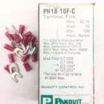 PANDUIT PN18-10F-C PRESSURE TERMINAL CONNECTOR PACK OF 100 (A426) 2