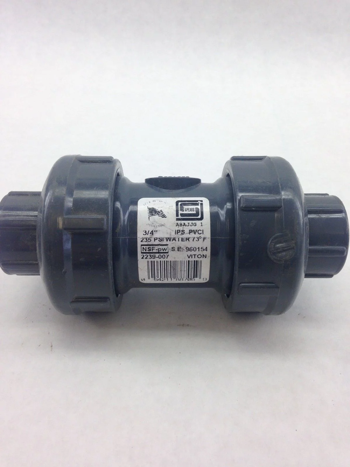 SPEARS 3/4″ 2239-007 TRUE UNION BALL CHECK VALVE (H98) 1