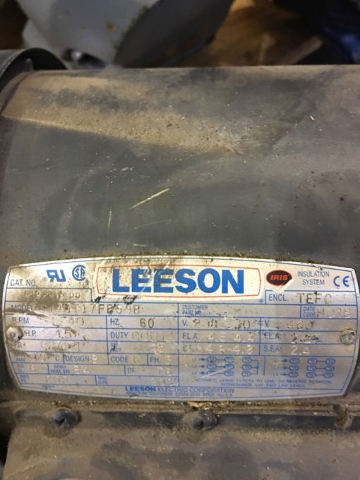 USED LEESON MOTOR C145T17FB59B G120015Â 60HZ 1