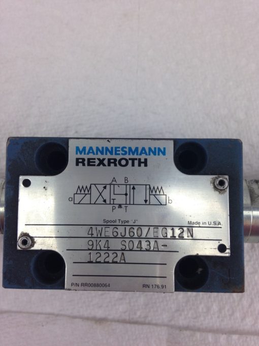 USED GREAT CONDITION Mannesmann Rexroth 4WE6J60 EG12N 9K4 SO43A-1222A (A197) 2