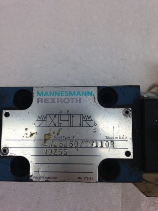 MANNESMANN REXROTH 4WE6J60/EW110R N9Z55 SOLENOID HYDRAULIC VALVE (A197) 2