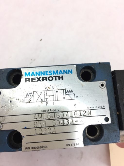 USED GREAT CONDITION Mannesmann Rexroth 4WE6J60 EG12N Solenoid Valve, B364 2