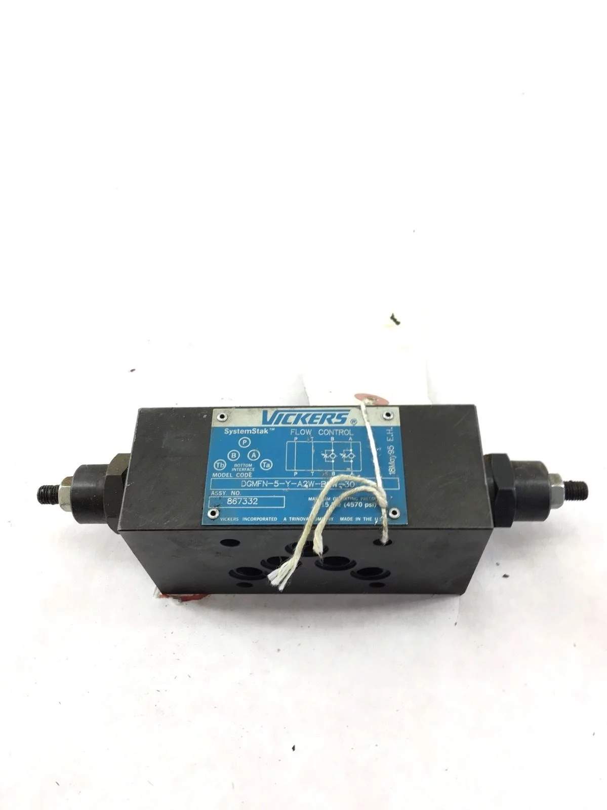 USED GREAT CONDITION VICKERS DGMFN-5-Y-A2W-B2W-30 FLOW CONTROL VALVE, B364 1