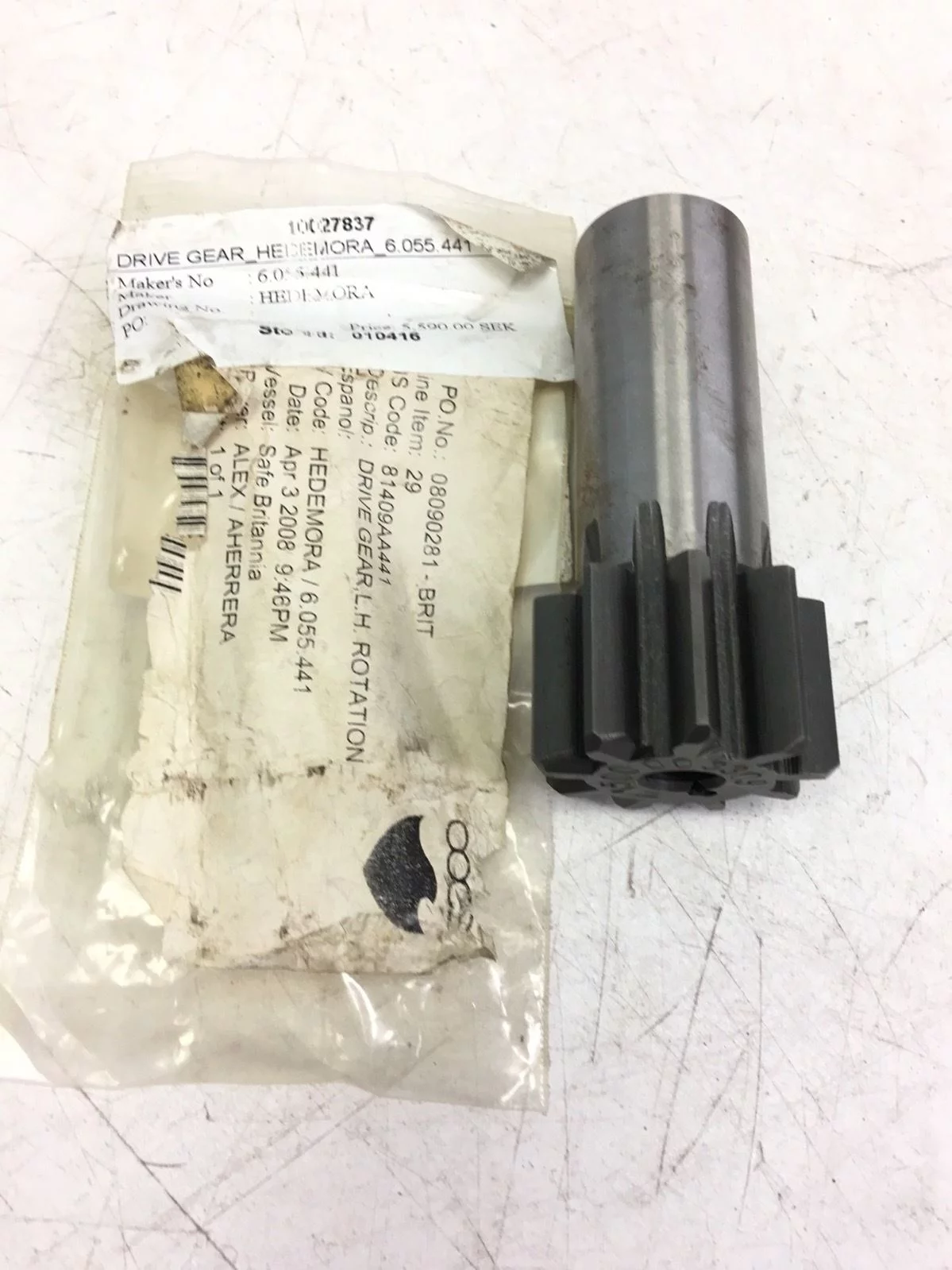 NEW IN BAG HEDEMORA 1500003309 LEFT HANDED ROTATION DRIVE GEAR, FAST SHIP! H133 1