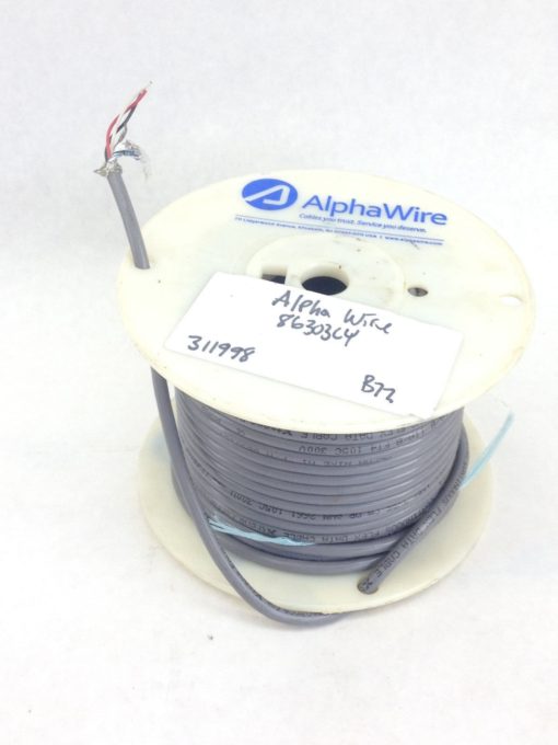 ALPHA WIRE 86303CY Multi-Conductor Cables 22AWG 3C SHIELD 100ft SPOOL NEW (B72) 1