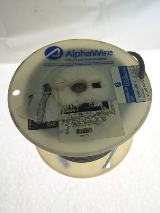 ALPHA WIRE 86303CY Multi-Conductor Cables 22AWG 3C SHIELD 100ft SPOOL NEW (B72) 3