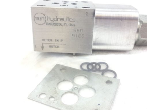 NEW! SUN HYDRAULICS MODEL GBO 91E6 HI-CAPACITY FLOW CONTROL MANIFOLD ASSY (HB4) 2