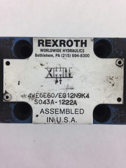 REXROTH 4WE6862/EG24N9K4/B08 SOLENOID HYDRAULIC VALVE FAST SHIPPING (208) 2