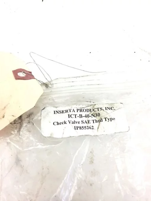 NEW INSERTA PRODUCTS ICT-B-40-N30 CHECK VALVE SAE THREAD TYPE, FAST SHIP! B389 2