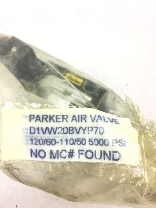 NEW PARKER HYDRAULIC SOLENOID AIR VALVE D1VW20BVYP 70, FAST SHIPPING! B53 2