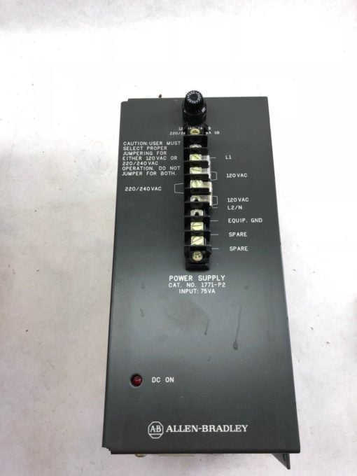 ALLEN BRADLEY 1771-P2 120/220 VAC POWER SUPPLY MODULE SERIES B, FAST SHIP (B447) 1