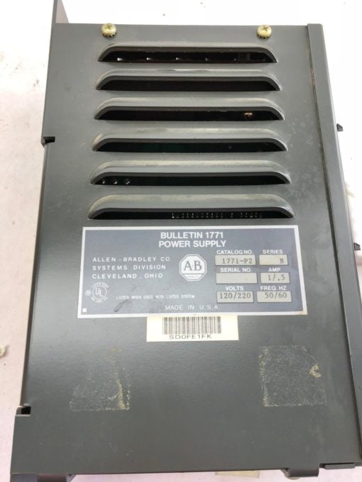 ALLEN BRADLEY 1771-P2 120/220 VAC POWER SUPPLY MODULE SERIES B, FAST SHIP (B447) 2