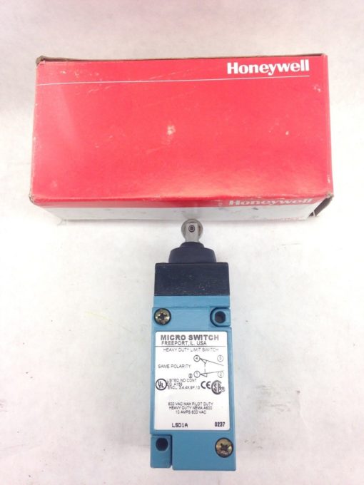 HONEYWELL MICRO SWITCH LSD1A HD PILOT DUTY LIMIT SWITCH, PUSH ROLLER (F35) 1