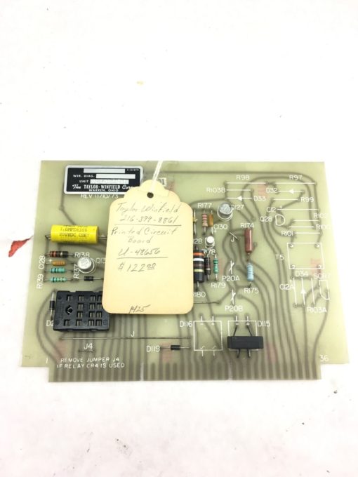 NEW TAYLOR WINFIELD U-48656 PRINTED CIRCUIT BOARD PC CARD, FAST SHIP! B314 1
