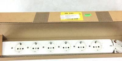 NEW IN BOX RS PRO 266-4101 6 Gang Distribution Unit, 16A, 250VAC, (CHEESE PT) 1