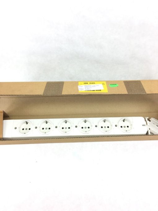 NEW IN BOX RS PRO 266-4101 6 Gang Distribution Unit, 16A, 250VAC, (CHEESE PT) 1
