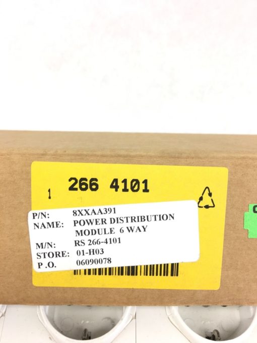 NEW IN BOX RS PRO 266-4101 6 Gang Distribution Unit, 16A, 250VAC, (CHEESE PT) 2