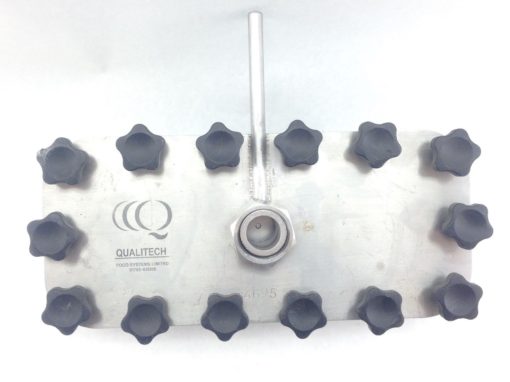 QUALITECH FOOD SYSTEMS # 14695 VALVE 1” NPT 27-PORTS, 14-BOLT FLANGE (H332 4