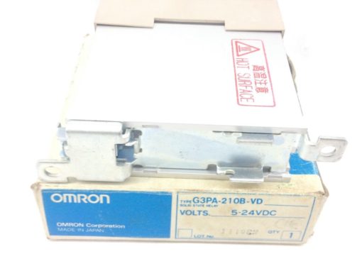 OMRON G3PA-210B-VD SOLID STATE RELAY 5-24VDC (A744) 3