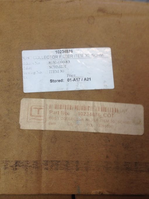 NIB! USF-SCHMIDT 8031-000-83 DUST COLLECTOR FILTER ELEMENT FAST SHIP!!! (PLIST 2